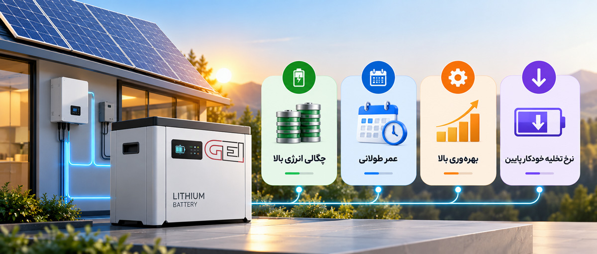 باتری لیتیومی برای پنل خورشیدی