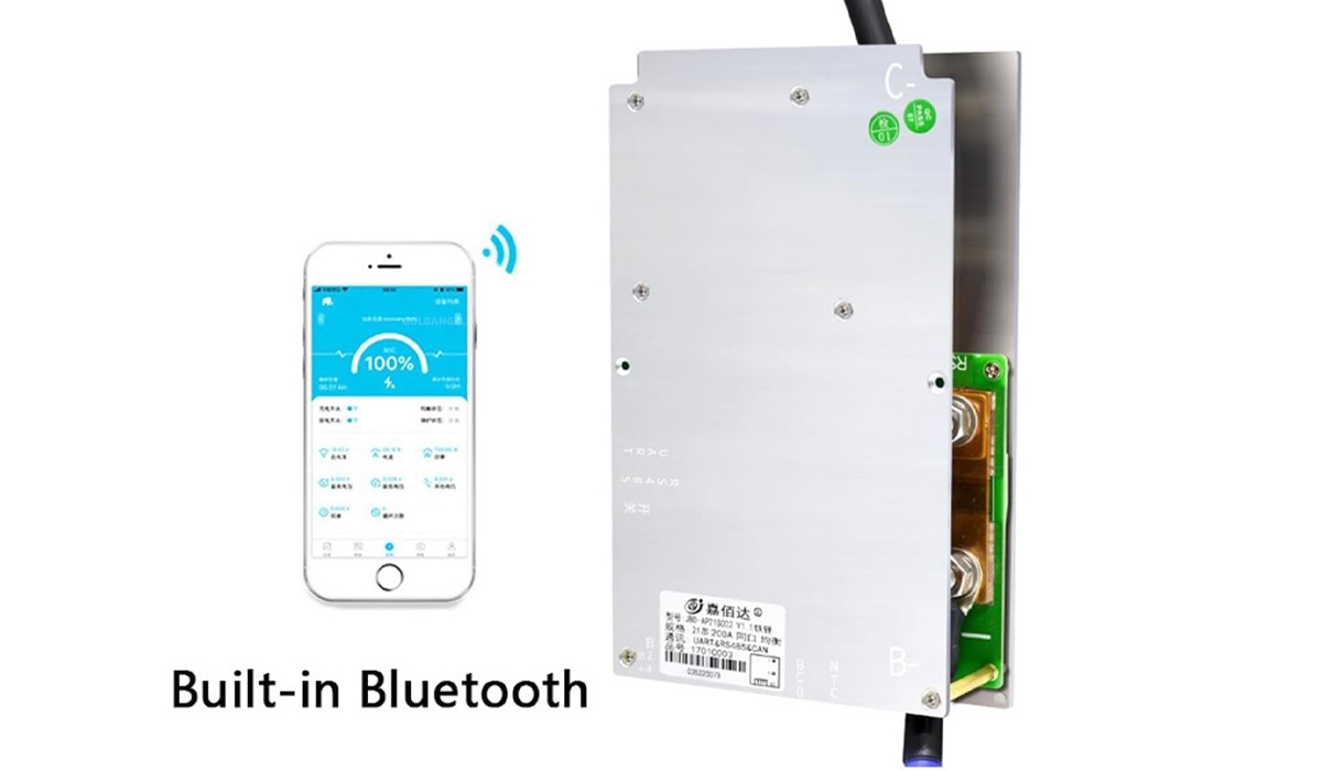 Smart BMS Relay BMS Lifepo4 7-21S 300A with balance, Built-in BT, UART&RS485&CANcommunicationfunction