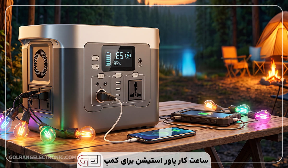 پاور استیشن برای کمپ چند ساعت کار میکند؟