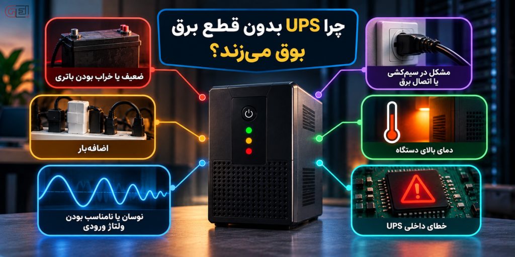 چرا UPS بدون قطع برق بوق می‌زند؟